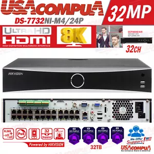 Hikvision 8K NVR 32CH 24 PoE 32MP DS-7732NI-M4/24p 4SATA (BIS ZU 40 TB Festplatte) H.265+ - Bild 1 von 15