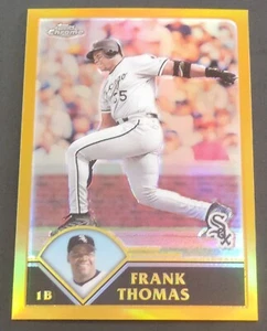 2003 TOPPS CHROME FRANK THOMAS #ED 097/449 GOLD REFRACTOR SP RARE - Picture 1 of 2