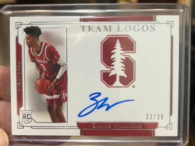 2021 Panini National Treasures Ziaire Williams Team Logos Rookie Autograph #/35 - Image 1 of 2