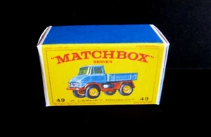Matchbox Lesney No 49b Mercedes Unimog Reproduction Box (Box only) - Picture 1 of 5
