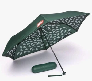 Lacoste Folding Umbrella with Case Novelty Crocodile Pattern Green USED/MINT - Picture 1 of 9