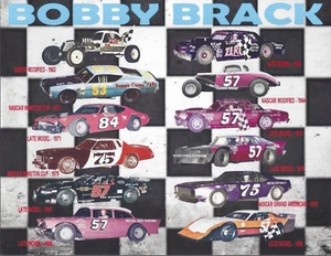 2017 BOBBY BRACK "1963-1986 COLLAGE" LATE MODEL POSTCARD - Picture 1 of 1