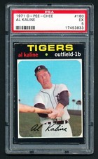 1971 OPC BASEBALL 180 AL KALINE DETROIT TIGERS PSA 5 EXCELLENT