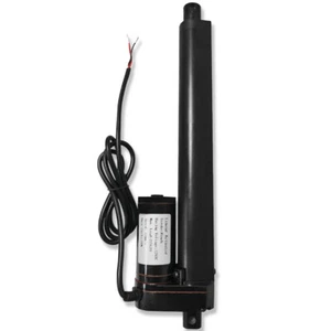 Actuador lineal negro de 8" de alta resistencia carrera 225 libras lb elevación máxima 12 voltios CC - Imagen 1 de 8