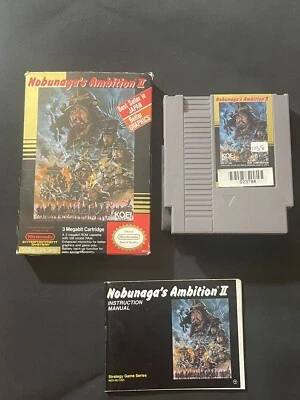 Nobunaga's Ambition II 2 (Nintendo NES 1991) Complete Game CIB Authentic Tested - Image 1 of 4