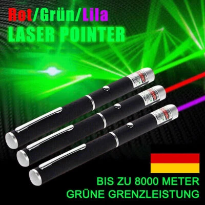 Laserpointer Grün Rot, 8000 METR Reichweite EXTREM STARK / SEHR 1mW · - Bild 1 von 4