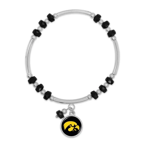 Iowa Hawkeyes Ivy Stretch Bracelet Silver Jewelry Gift Cover
