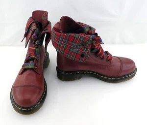 Dr. Martens Shoes Aimilie Maroon Red Sneakers Womens 7 - Picture 1 of 7