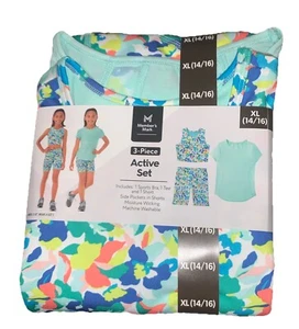 Member's Mark Youth Girl's Moisture Wicking 3 Piece Active Set Size XL 14/16 - Picture 1 of 13