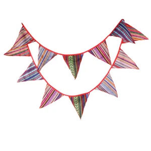 Polyester Bunting Wedding Hanging Banner Pennant Garland Triangle Flag Banner - Picture 1 of 12