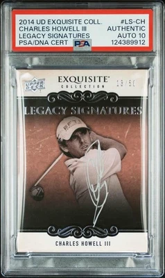 💎2014 Upper Deck Exquisite Coll Charles Howell III Silver #/50 PSA AUTO 10💎 - Image 1 of 2