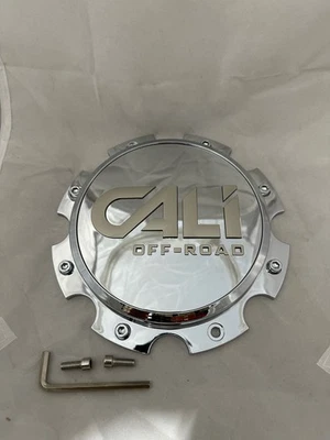 CALI OFF-ROAD Front Dually Chrome Wheel Center Cap with Screws C109115C02-F - Image 1 of 4