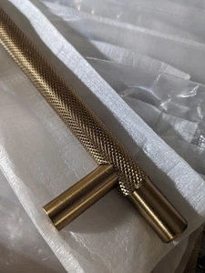 10 Stück 7,5 Zoll mittig gerändelt Champagner Bronze Schrankgriffe Schubladengriffe - Bild 1 von 9