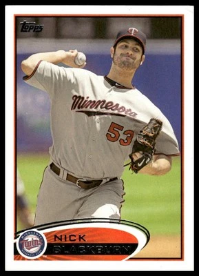 2012 Topps #316a Nick Blackburn Minnesota Twins - Image 1 of 2