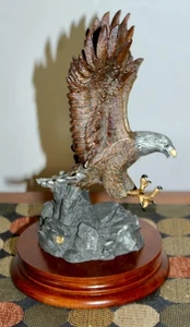 SELTEN 1991 CHILMARK Zinn Skulptur JUSTICE George DeLozia AMERIKANISCHER ADLER - Bild 1 von 12