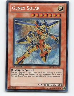 Genex Solar #HA02-EN010 Secret Rare 1st Edition Yugioh Card - Image 1 of 2