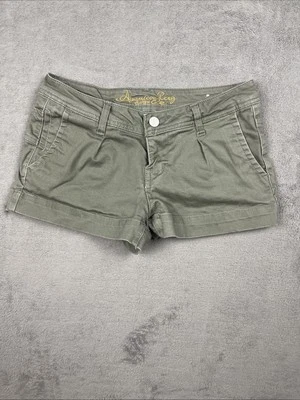 American Rag Cie Women Green Khaki  Short Shorts - 0 / 24 - Image 1 of 4