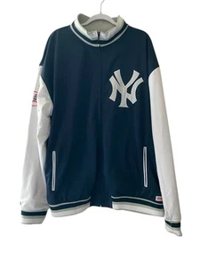 New York Yankees Stitches Jacket Men's Full Zip Navy White Gray Size XXL - Picture 1 of 9
