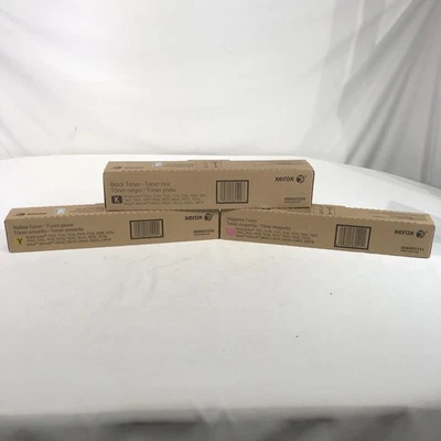 Lote 3~ CONJUNTO DE TONER XEROX GENUÍNO WC7830/7835 CYMK 006R01509, 006R01510, 006R01511 - Imagem 1 de 4