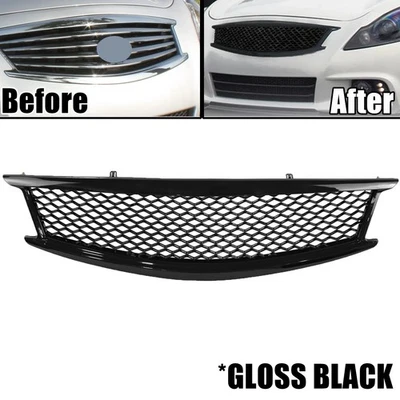 Parrilla de parachoques negra brillante para Infiniti G37 25 2010-2012 2015 Q40 sedán Foto 1 de 4
