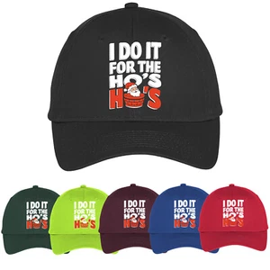 I Do It For Hos Funny Santa Men's Cap Xmas USA New Humor Graphic Outdoor Gift - Picture 1 of 18