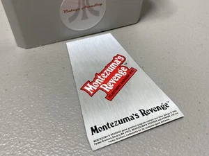 Montezuma's Revenge Brushed Metal (Atari 2600) Custom Replacement Label - Picture 1 of 1