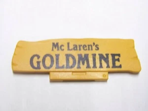 PLAYMOBIL (B5104) WESTERN - Pancarte Entrée Goldmine pour Mine McLarens 3802 - Imagen 1 de 1