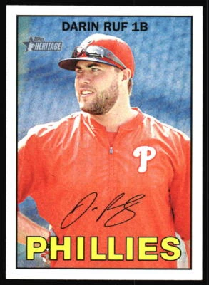 2016 Topps Heritage Darin Ruf #47 Philadelphia Phillies - Image 1 of 2