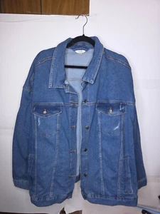 Chaqueta de Jean Terra & Sky 28 30 W Talla Grande Lavado Mediano Denim Botón Envejecido 4X - Imagen 1 de 15