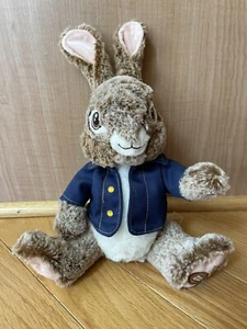 Dan Dee Peter Rabbit Plush Stuffed Animal Bunny Blue Jacket Brown Cottontail EUC - Picture 1 of 9