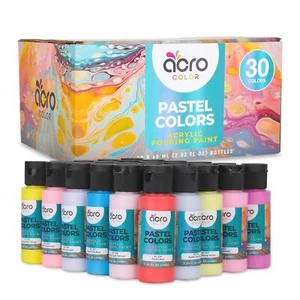 Acryl Pouring Paint Set | 30 lebendige Farben einschließlich einer Reihe von Metallic,... - Bild 1 von 5
