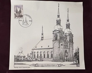 BELGIUM 1973 Tourist Publicity St Nicholas Church Eupen FIRST DAY CARD - Picture 1 of 3