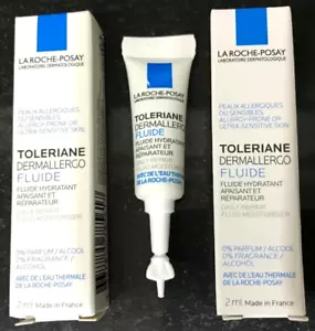 2X La Roche-Posay Toleriane Dermallergo Repair Fluid Moisturiser Sample 2 x 2ml. - Imagen 1 de 5