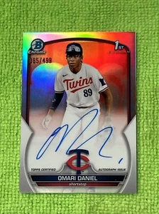 /499 Omari Daniel 1st AUTO 2023 Bowman Chrome #CPA-OD REFRACTOR AUTOGRAPH Twins - Picture 1 of 4
