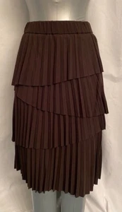 ETCETERA Womens LAYERED SKIRT - SIZE 4 - Brown Party Cocktail Dress New Years - Picture 1 of 6