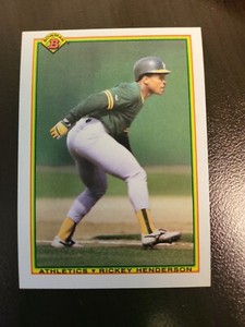 1990 Bowman Rickey Henderson card #457