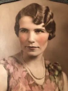 Vintage Studio Photograph Portrait Gatsby Flapper Hand Tinted Large Wow - Picture 1 of 4