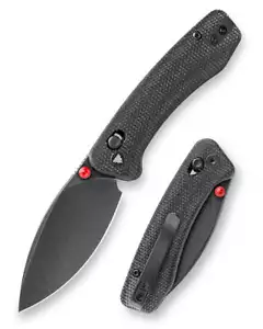 Trivisa Koala-B Klappmesser Black Micarta Griff N690 Drop Point Plain Black - Bild 1 von 2