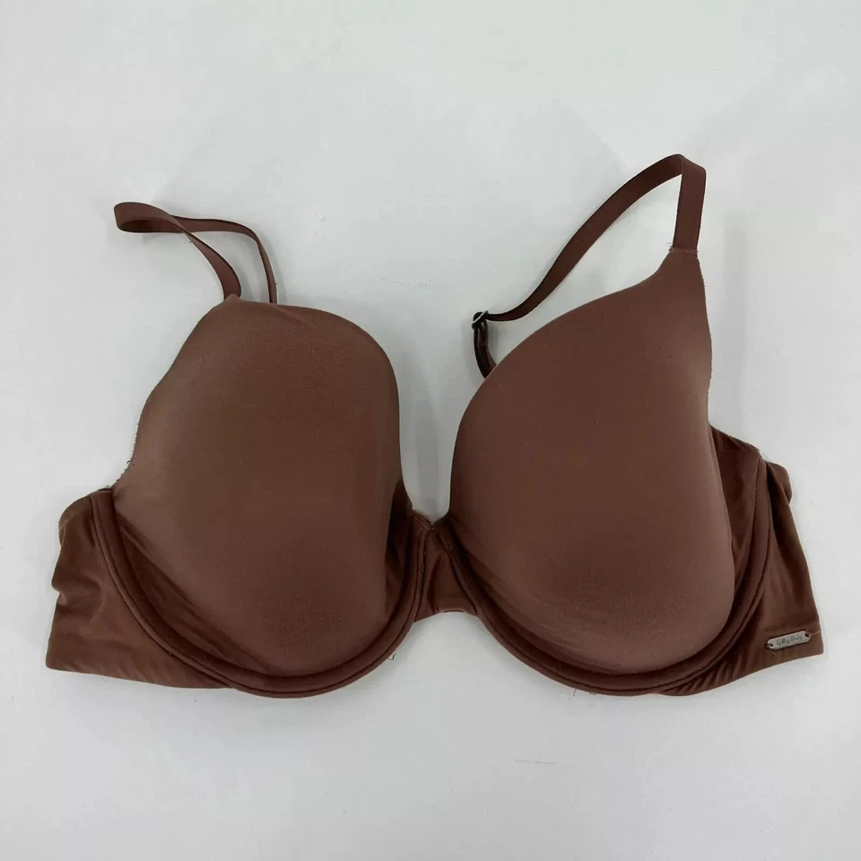 Gilly Hicks Bra Women's Size 36D Brown Lightly Lined T-Shirt 360 Solid Hook Eye - Image 1 of 4