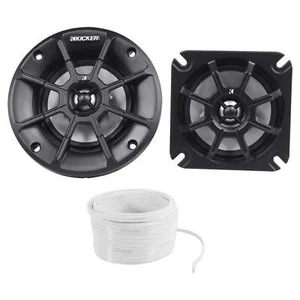 (2) Kicker 40PS44 4" 60W ATV/UTV/RZR/Polaris Motorrad Lautsprecher + Marine Kabel - Bild 1 von 12