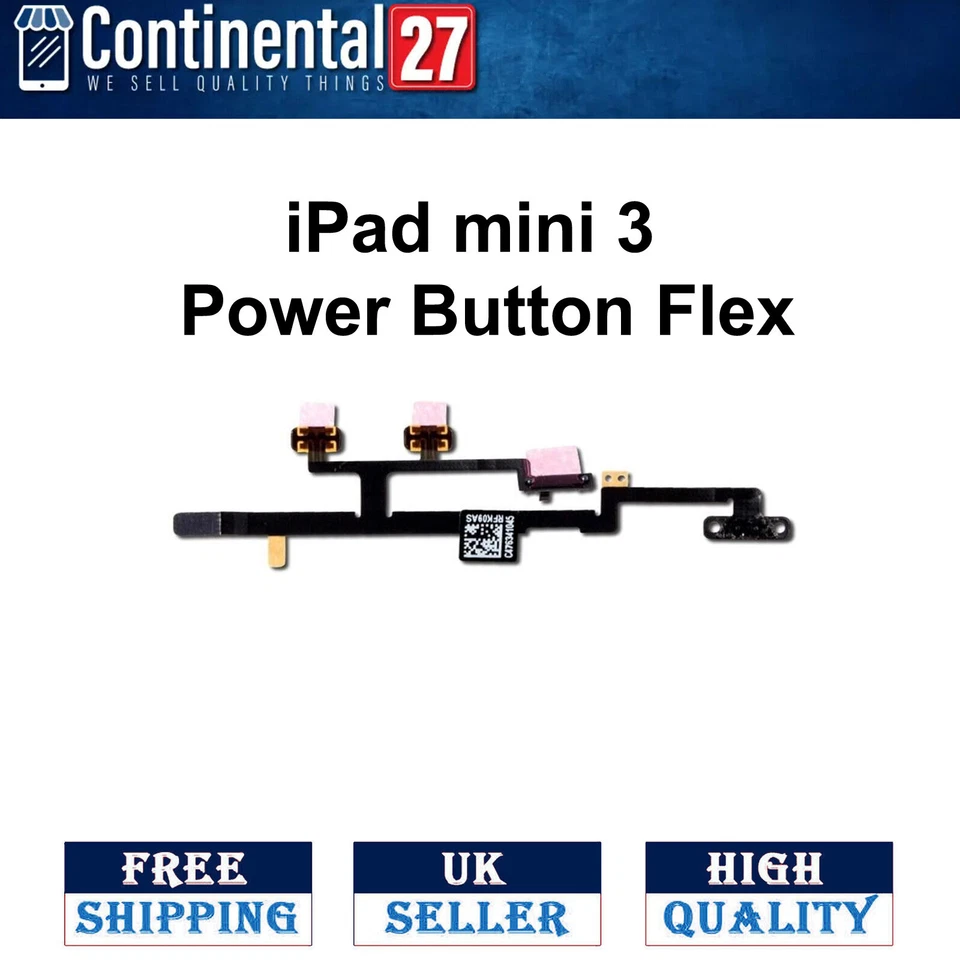 Power ON OFF Flex Cable Volume Button Mute Switch Replacemet For iPad 3 3rd Gen - Image 1 of 1