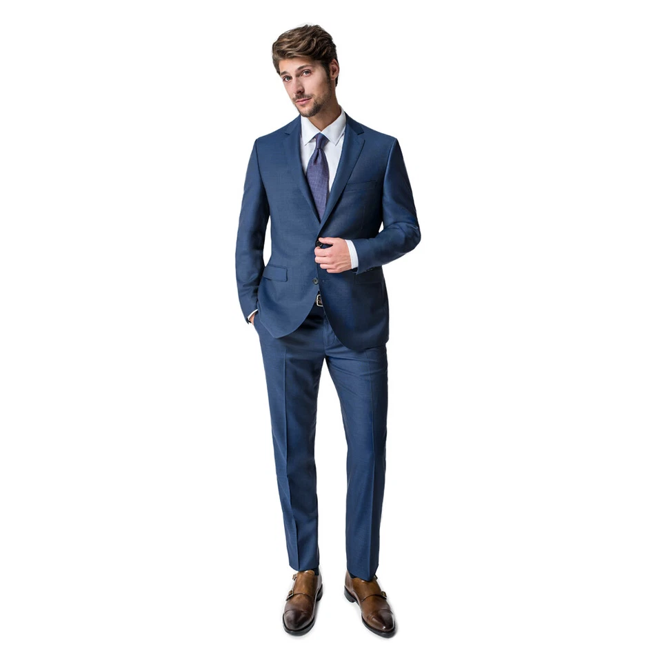 Paul Betenly Slim Fit Two Button Notch Cobalt Blue Suit - Image 1 of 1