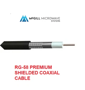 RG58 Coaxial Cable 50 Ohm Low LOSS - LOWEST LOSS rg58 DOUBLE SHIELDING Coax Ham - Picture 1 of 4