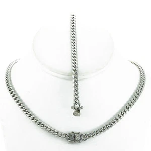 Men's Silver Finish Close 6MM Tight Miami Cuban Chain Bracelet Triple Box Lock - Picture 1 of 8