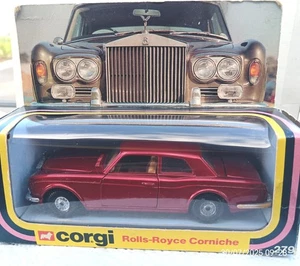 1979 Vintage CORGI rolls Royce Corniche no 279 METALLIC RED incl Box - Picture 1 of 17