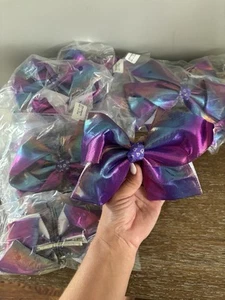 Set of 10 purple metallic bows cheer dance - Picture 1 of 6