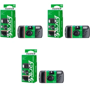 3 x Fujifilm Utsurundesu Simple Ace 27 exp Disposable Camera – JP Version - New - Picture 1 of 3