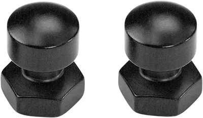 Tuercas de montaje de asiento trasero Saddlemen negras 1/4"-20 para Harley Touring FLHR FLHT Foto 1 de 4