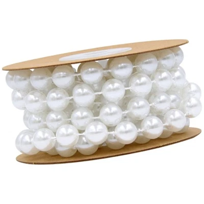  10MM Runde Schnur Perlen Kette Girlande Feste Kunststoff Simulation Perlen - Bild 1 von 4