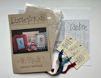 Lizzie Kate Yankee Doodles Counted Cross Stitch Pattern With Sampler Threads - Image 1 of 4